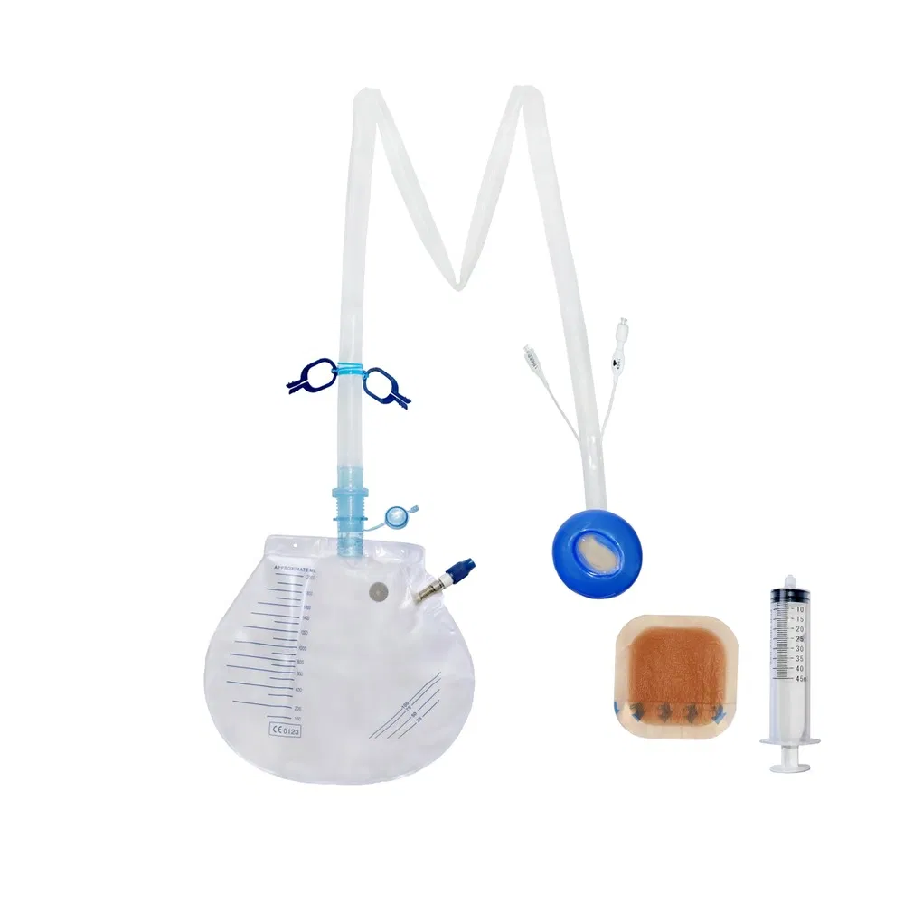 Sistema de gestión fecal de silicona biocompatible, bolsa de recolección de drenaje de reemplazo