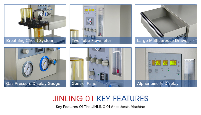 Instrumentos de Cirugía General de Alta Venta Jinling-01 Máquina de Anestesia Estándar