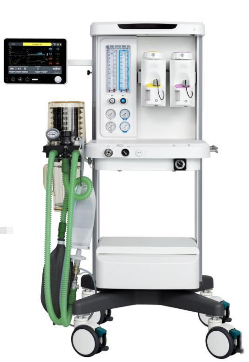 Equipo Médico 10.2 Pantalla Táctil Portátil de Cirugía en UCI Máquina de Anestesia con 2 Vaporizadores para Sala de Operaciones