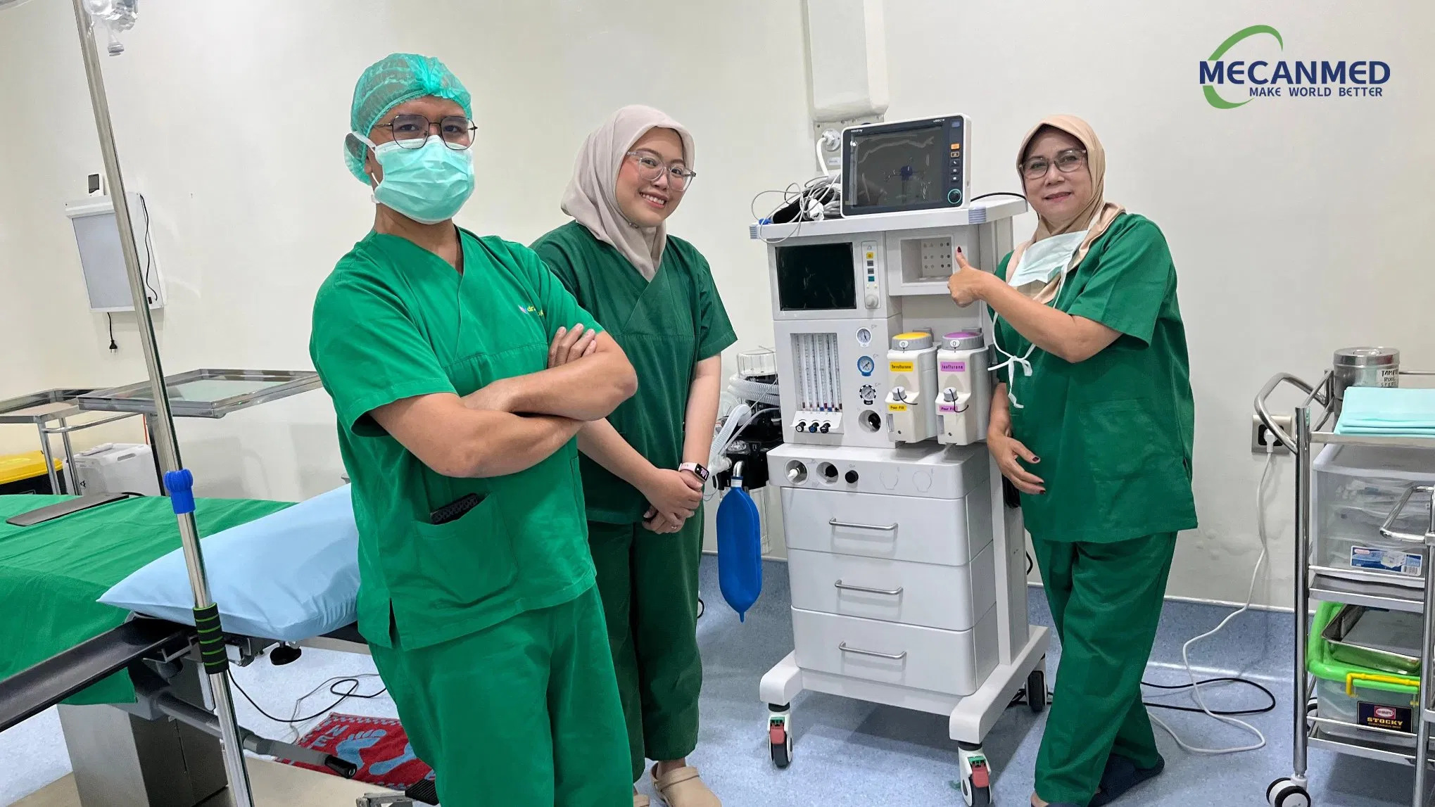 Máquina de Anestesia Vaporizador de Hospital Estación de Anestesia con Ventilador para Sala de Operaciones Quirúrgicas