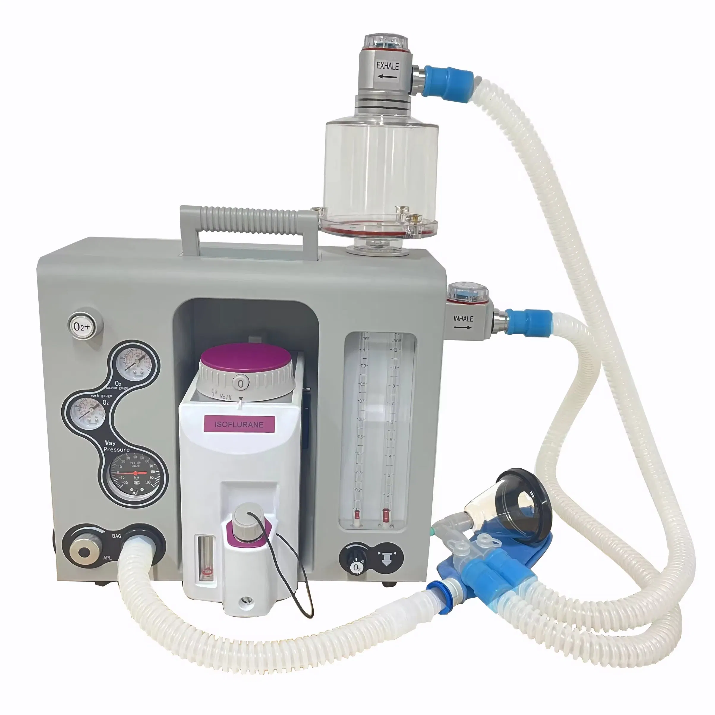 Máquina de anestesia portátil para uso en clínicas veterinarias y hospitales, Isoflurano, Sevoflurano, Halotano