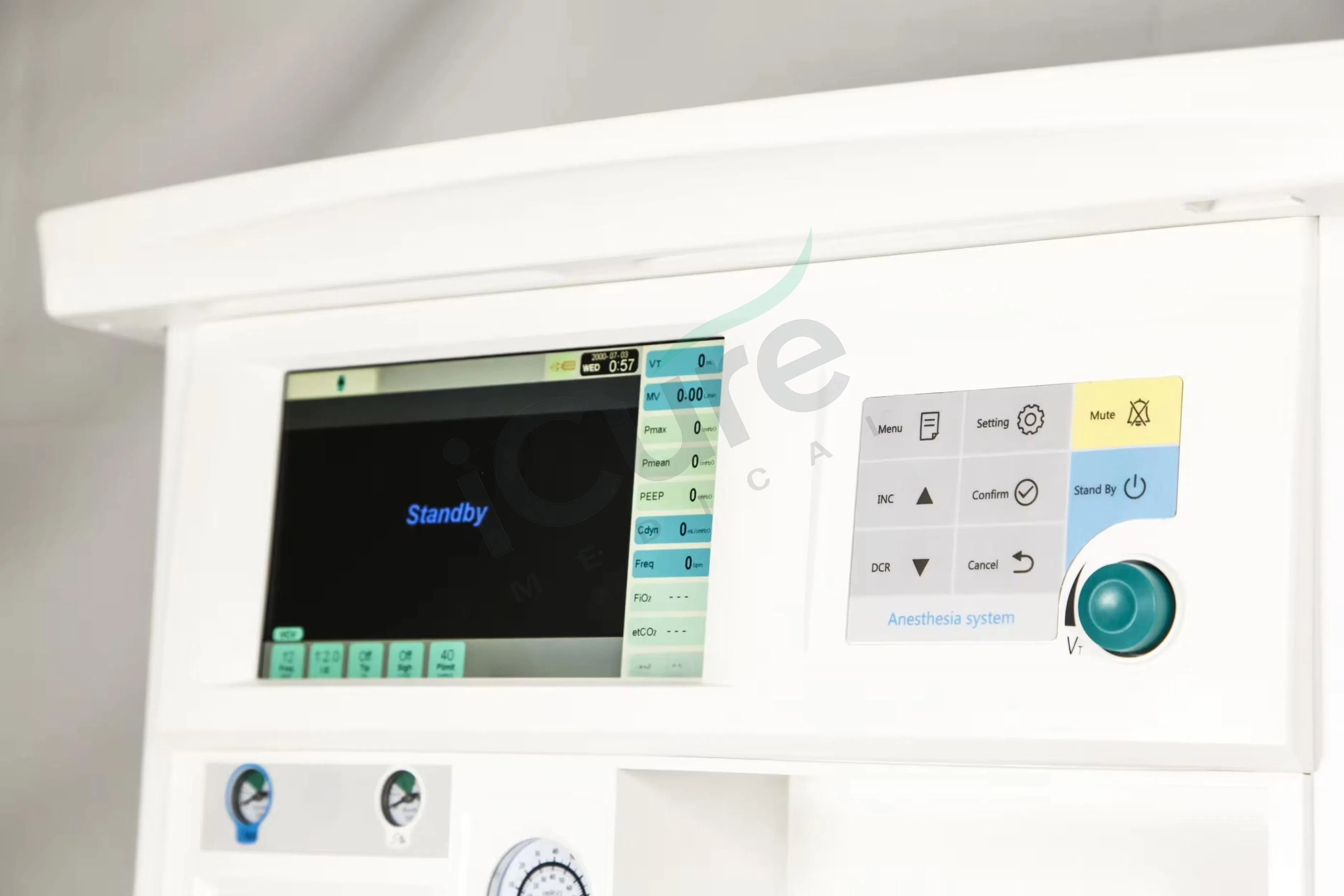 Sistema de Control Electrónico de Ventilación para Adultos y Pediátricos, Interfaz de Vaporizador, Estación de Anestesia para Quirófano