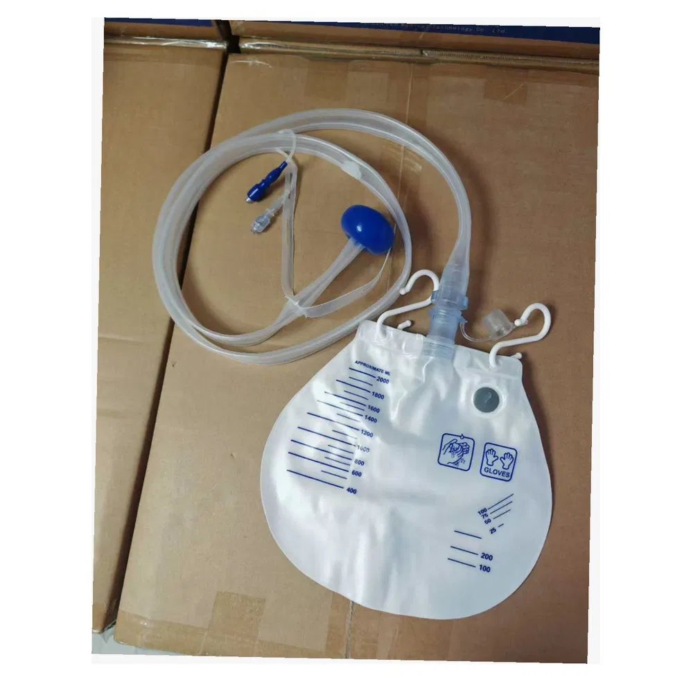 Sistema de gestión fecal de silicona biocompatible, bolsa de recolección de drenaje de reemplazo