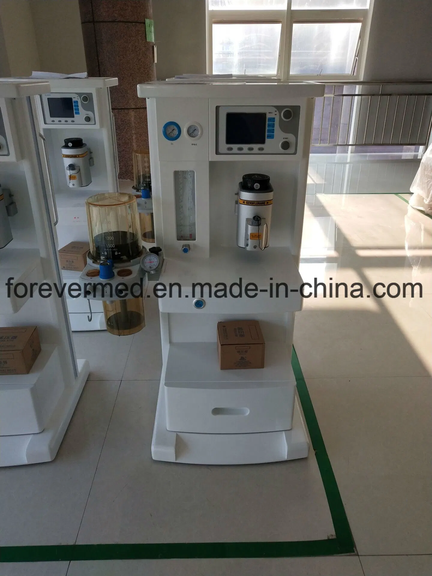 Máquina de Anestesia Médica de Hospital, Ventilador de UCI y CCU con Medidor de Flujo