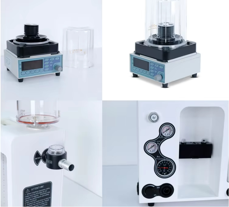 Máquina de Anestesia Portátil para Pequeños Animales con Tres Vaporizadores Tipo Carro Móvil Máquina de Anestesia Veterinaria