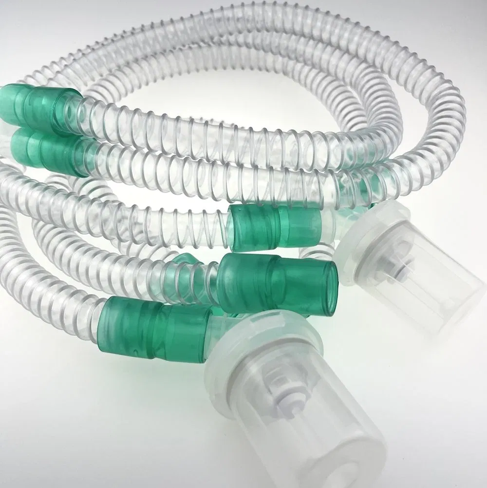 Circuito expandible corrugado de ventilación de anestesia reforzada CE, respiración suavizable