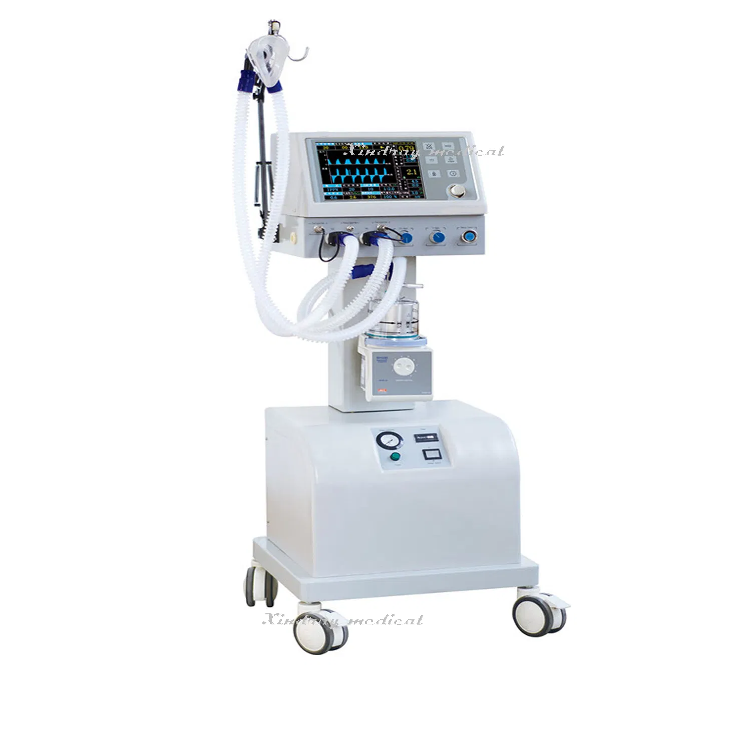 Máquina de respiración ventilador de anestesia de emergencia portátil para UCI de alta demanda