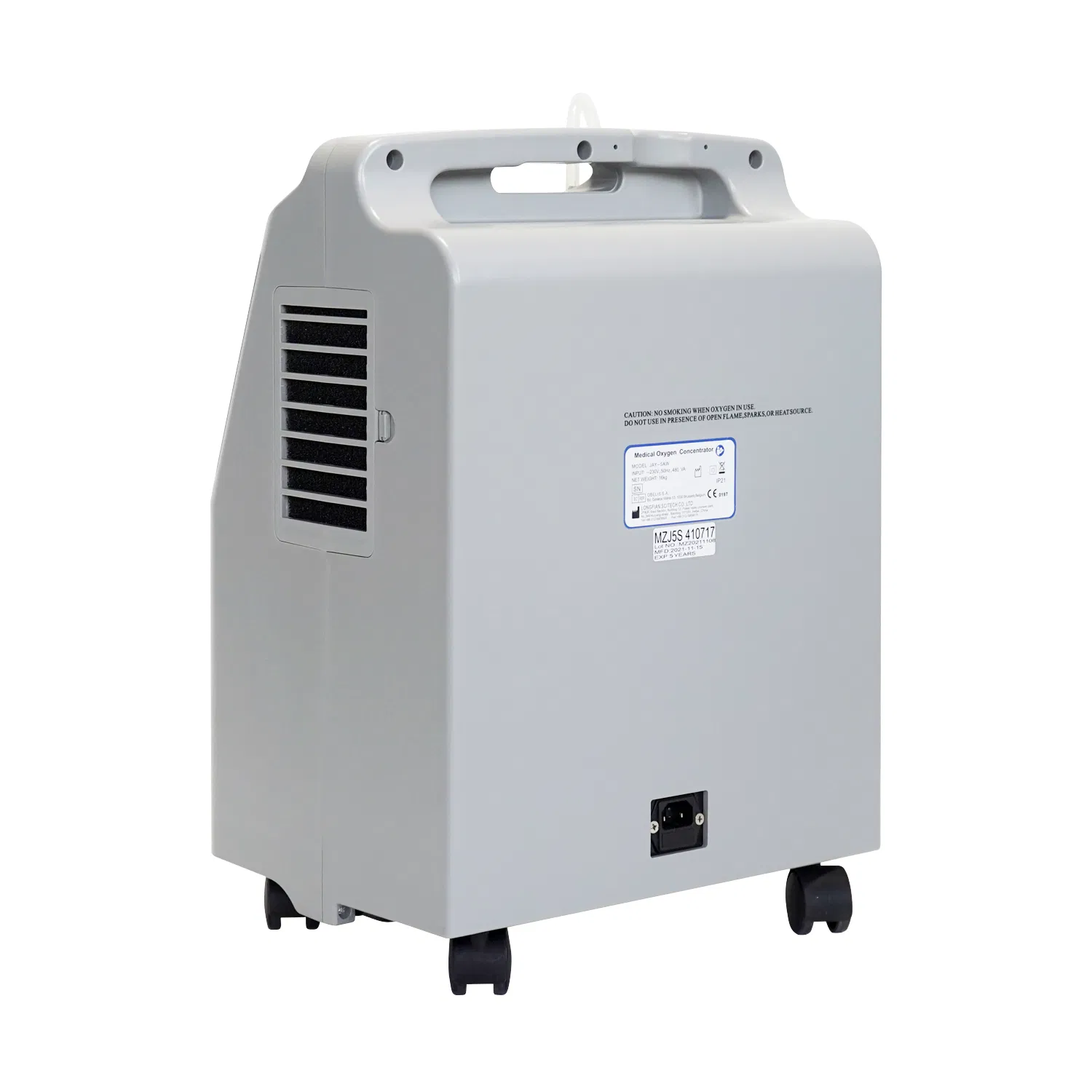 Equipo Hospitalario Longfian Hogar 5 Máquina de Oxígeno Silenciosa de 1 Litro con Nebulizador JAY-5AW