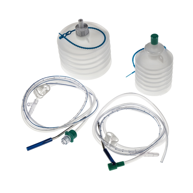 Sistema de drenaje hueco de PVC de grado médico con capacidad 400ml sistema de herida cerrada desinfectante CE certificado de clase I