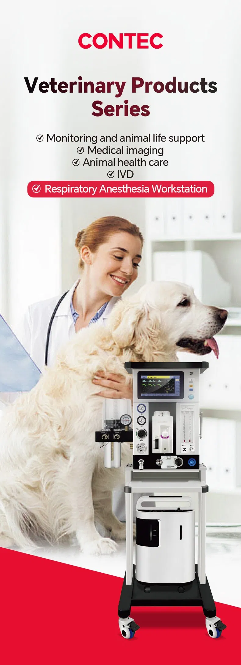 Estación de Trabajo de Anestesia Veterinaria
