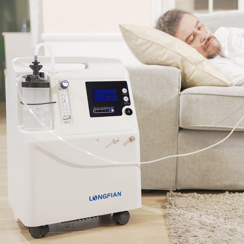 Equipo Hospitalario Longfian Hogar 5 Máquina de Oxígeno Silenciosa de 1 Litro con Nebulizador JAY-5AW