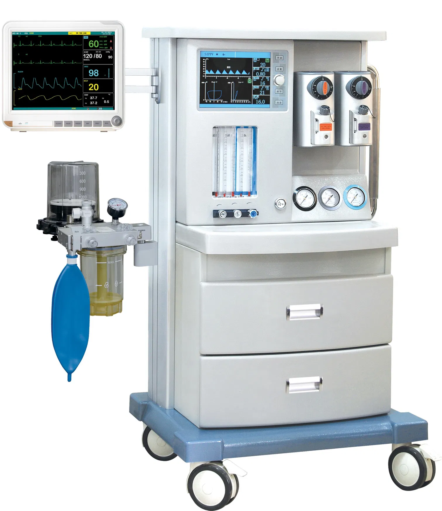 Fabricante Mayorista Máquina de Anestesia de Grado Superior para Hospital UCI Clínica Sala de Operaciones Quirúrgicas