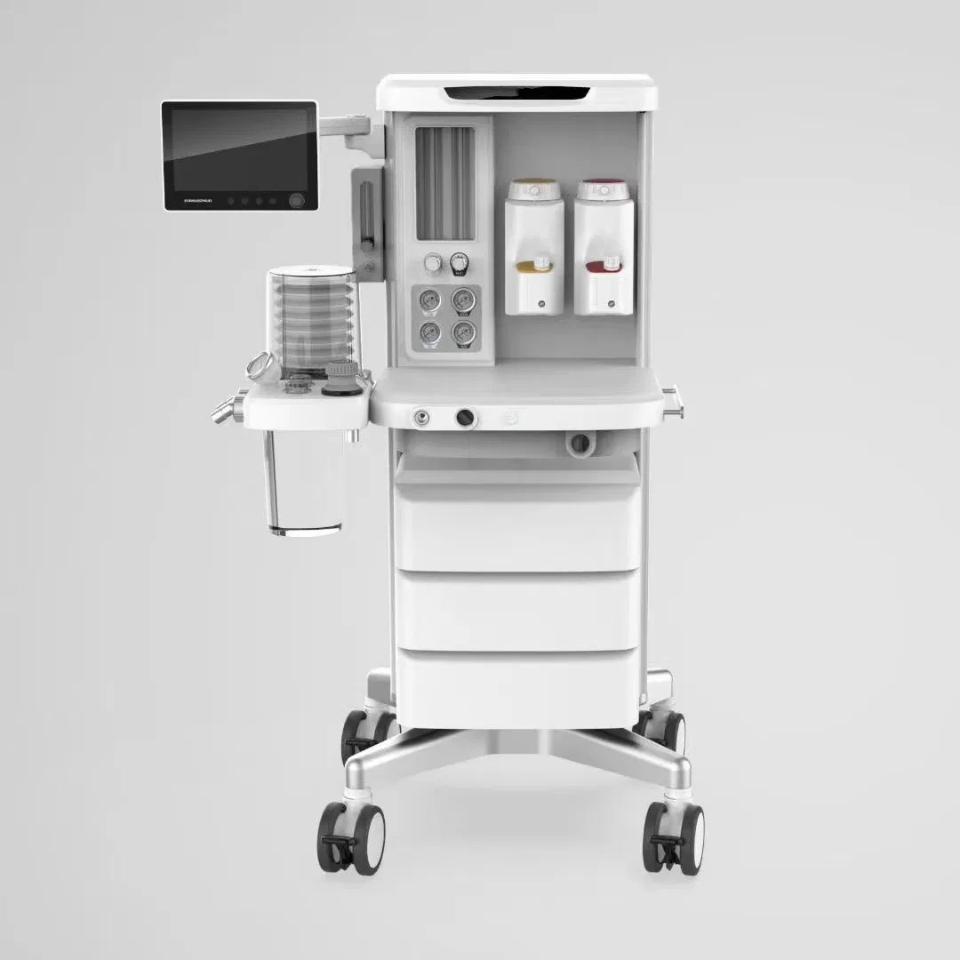 Equipo Médico 10.2 Pantalla Táctil Portátil de Cirugía en UCI Máquina de Anestesia con 2 Vaporizadores para Sala de Operaciones