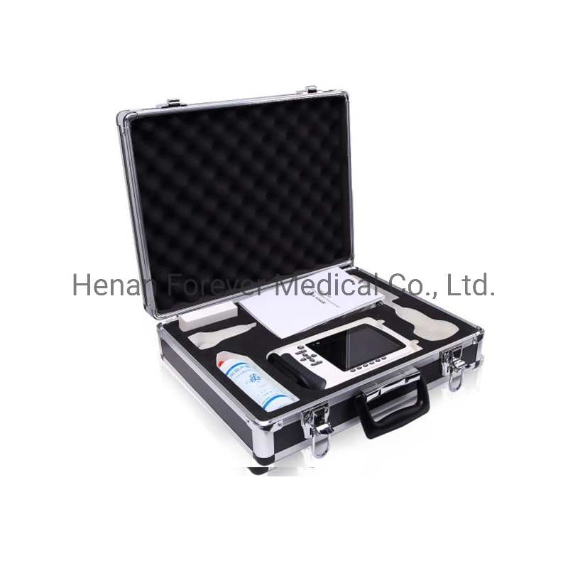 Máquina de ultrasonido veterinario portátil digital de mano aprobada de 5 pulgadas para animales como vacas, ovejas, corderos y caballos