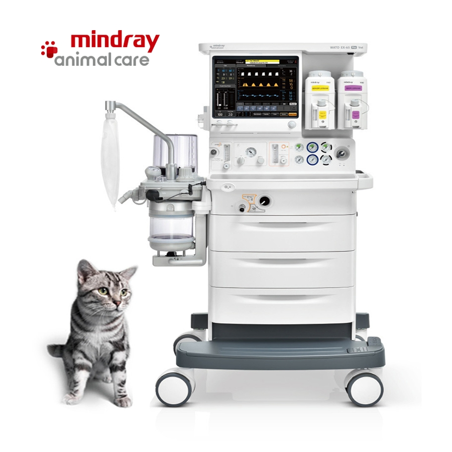 Máquina de Anestesia Veterinaria Móvil Mindray Wato Ex-65 PRO Vet Equipos Médicos Veterinarios Portátil con Carro