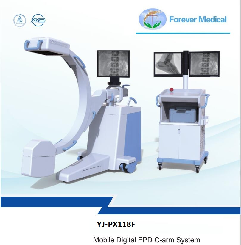 Sistema de rayos X C-Arm móvil con Fpd