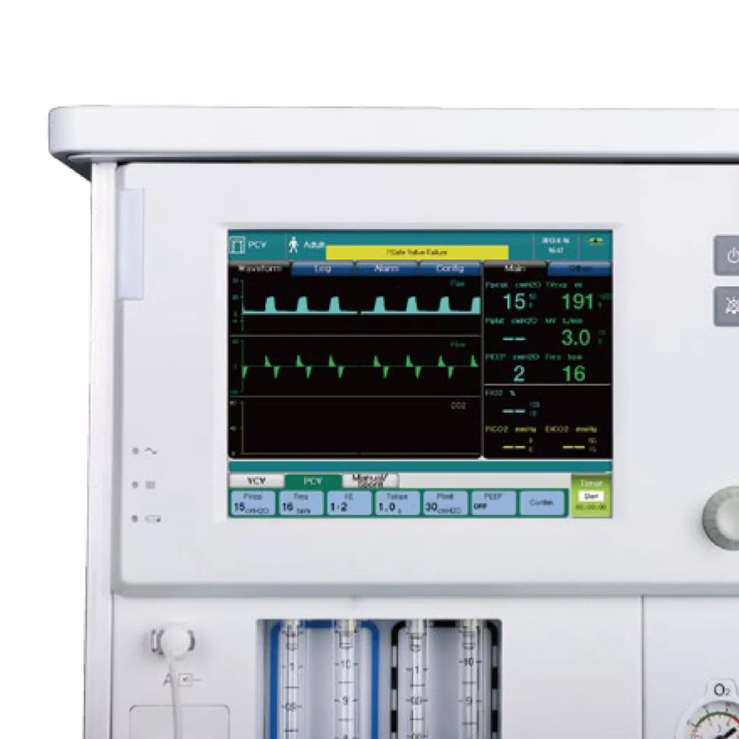 Precio de fábrica dispositivo de sala de operaciones clínica máquina de anestesia Peep electrónica
