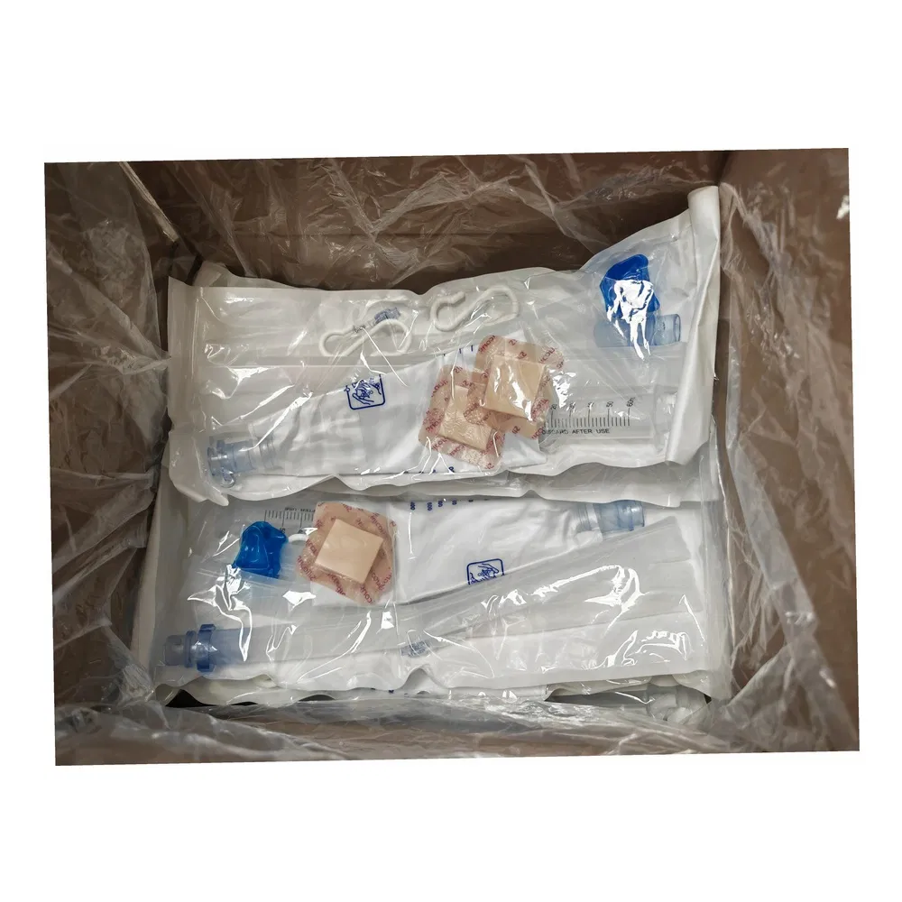 Sistema de gestión fecal de silicona biocompatible, bolsa de recolección de drenaje de reemplazo