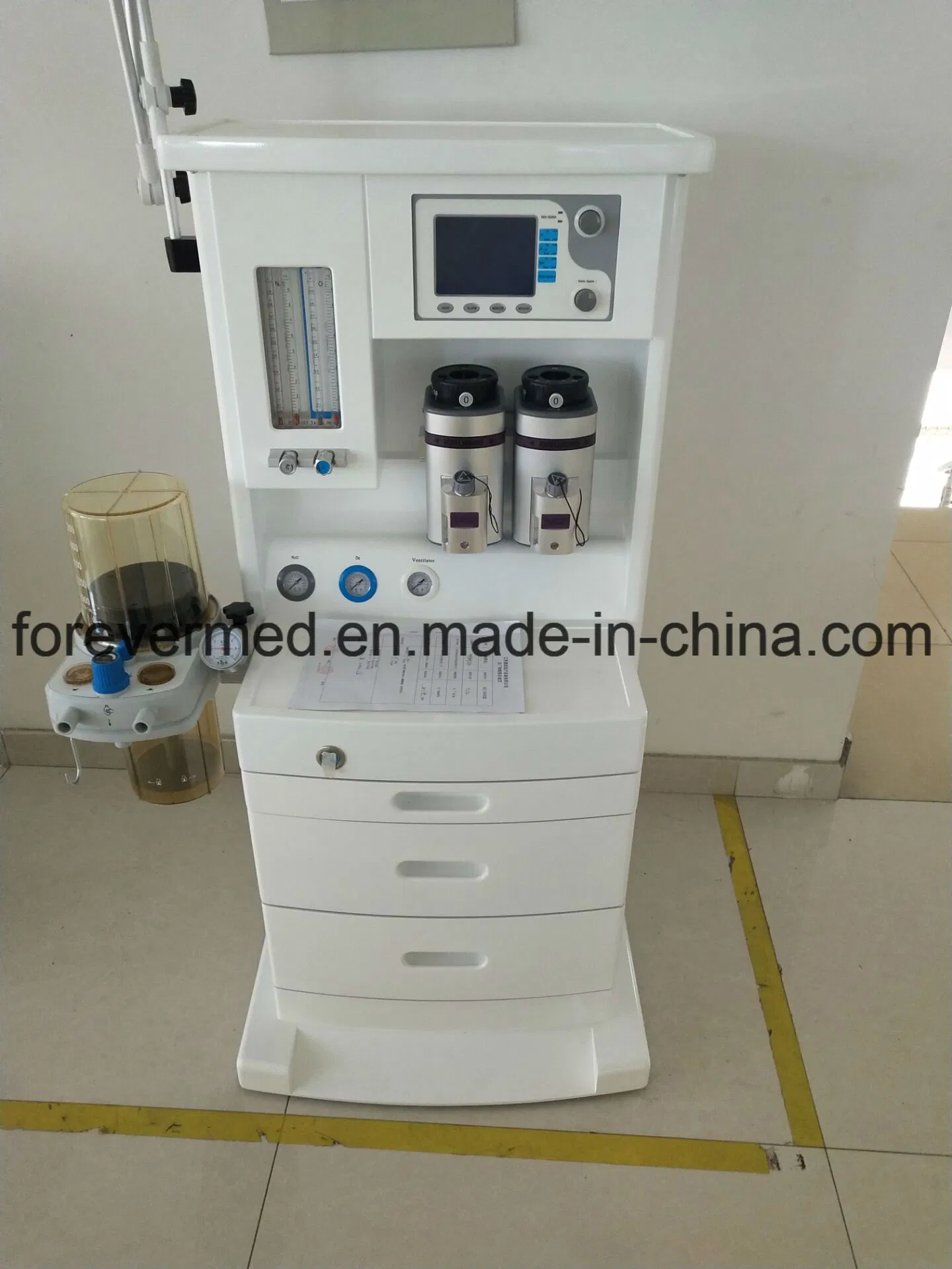 Máquina de Anestesia Médica de Hospital, Ventilador de UCI y CCU con Medidor de Flujo