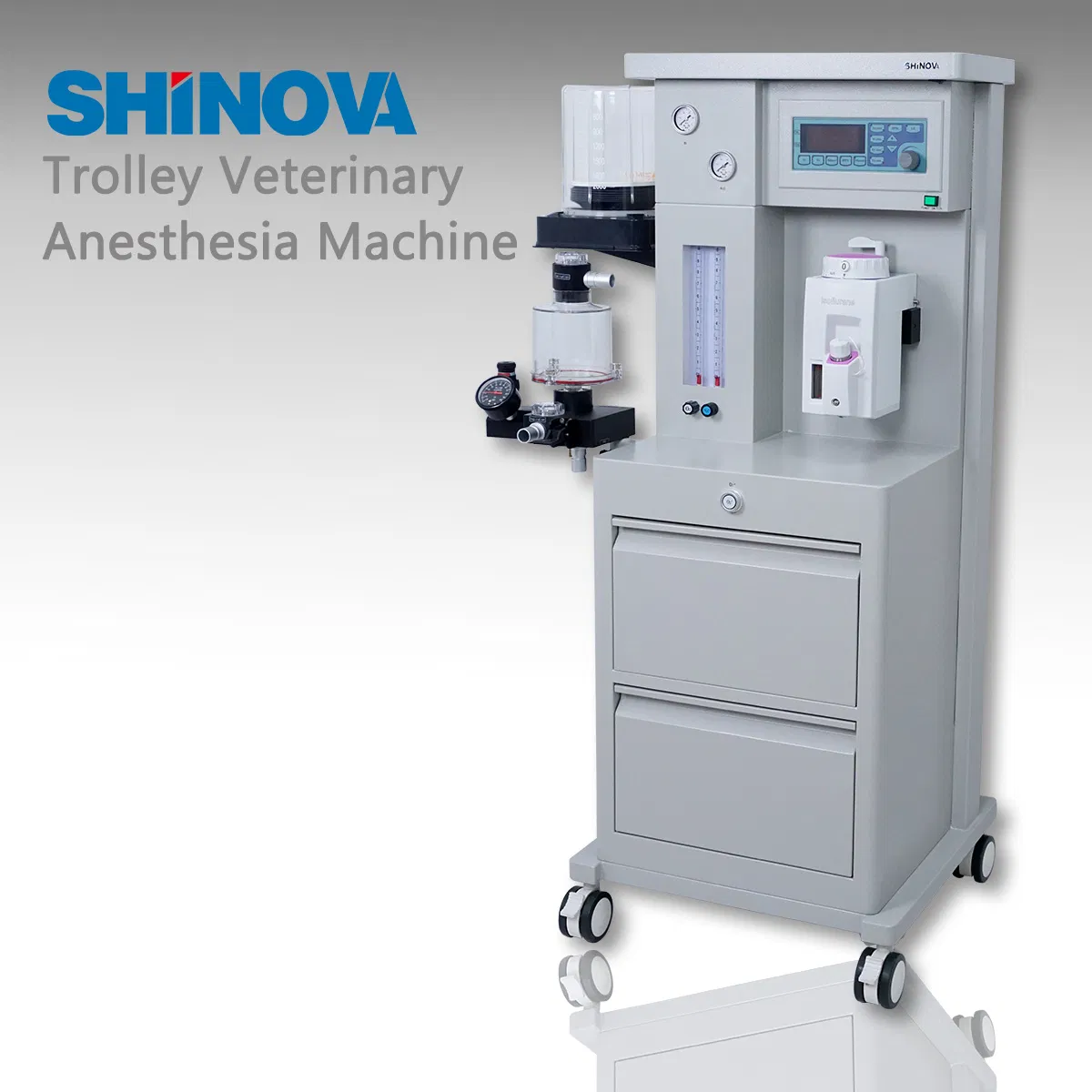 Carro de Hospital Veterinario Anecart-a Máquina de Anestesia Portátil