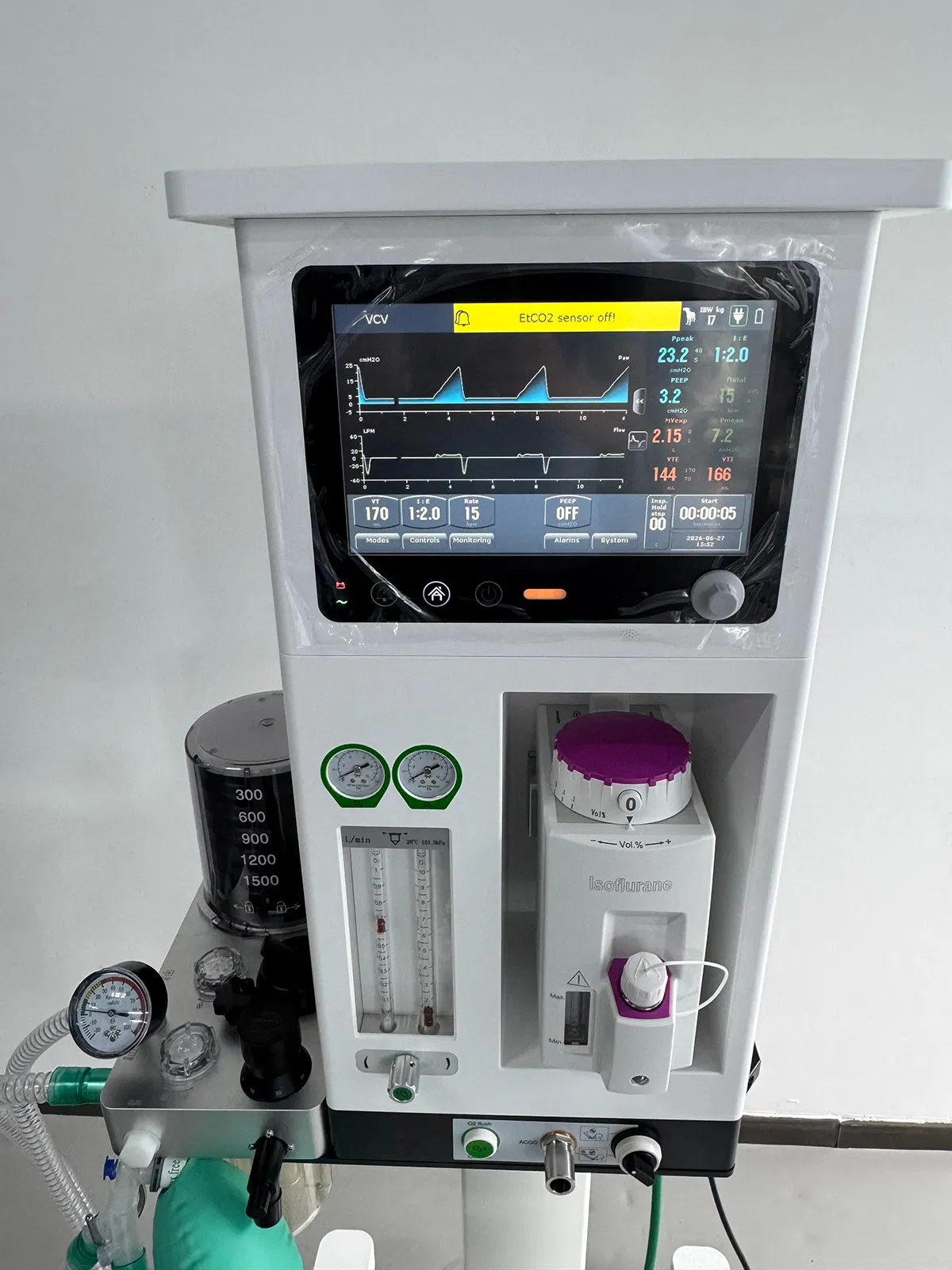 Máquina de Anestesia Ventilador Ultra Compacta de Turbina para Uso Veterinario Móvil Senwell Medical AC 110-220V para Uso Animal