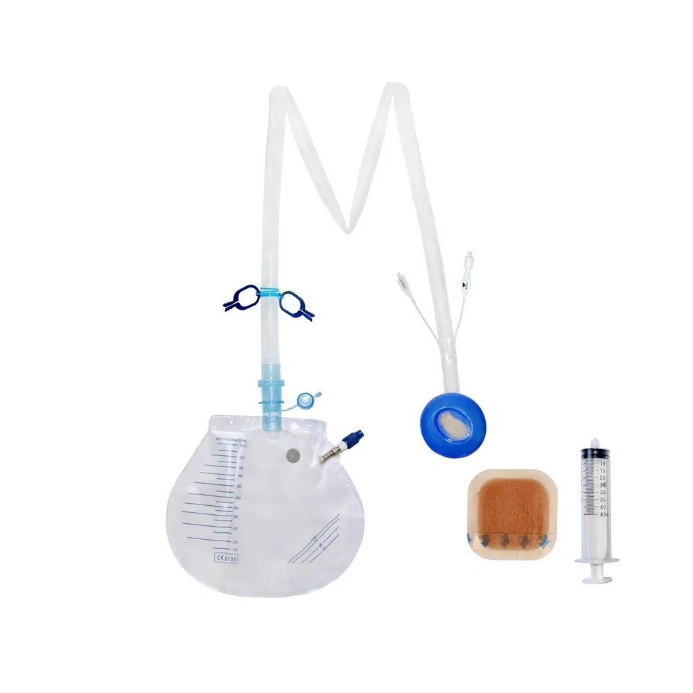 Sistema de gestión fecal desechable con bolsa consumible a prueba de fugas reforzada