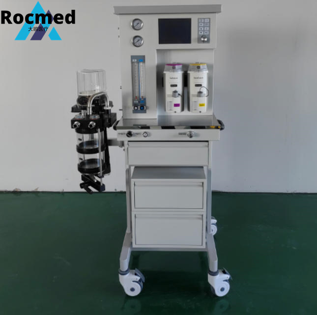 Dispositivo de estación de trabajo de anestesia de hospital médico quirúrgico de UCI con pantalla LCD TFT a color de 8 pulgadas y vaporizadores de halotano, isoflurano, sevoflurano y monitor