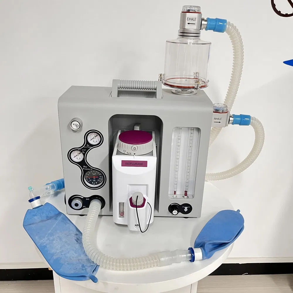 Equipo de Anestesia de Gas Veterinario Compacto de Mesa para Pacientes Pediátricos Mdpam0003