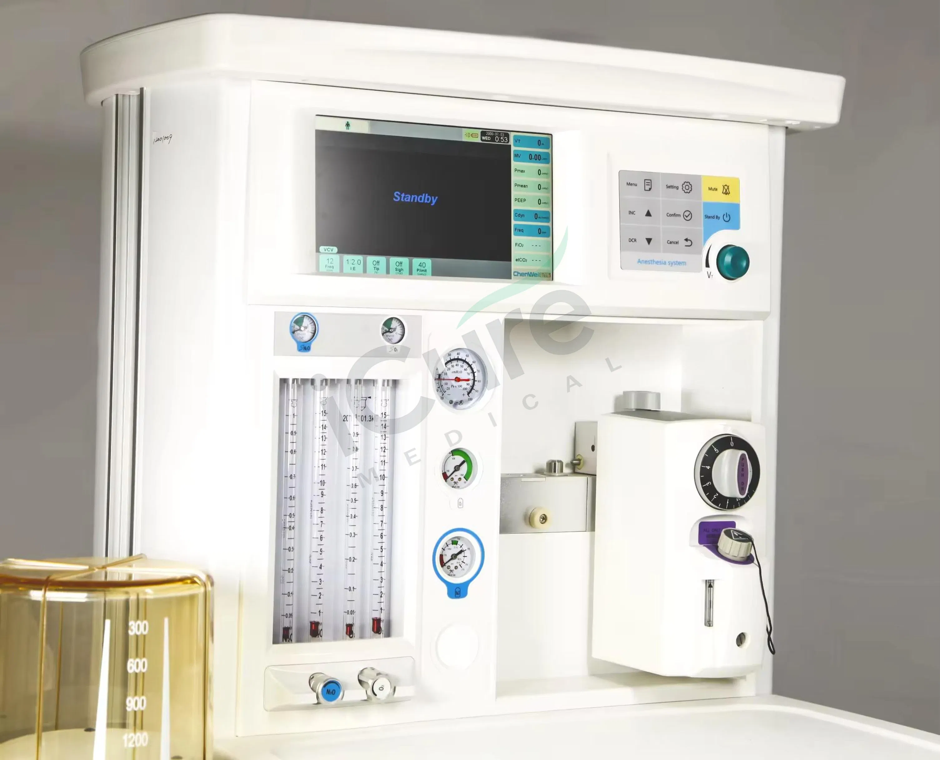 Sistema de Control Electrónico de Ventilación para Adultos y Pediátricos, Interfaz de Vaporizador, Estación de Anestesia para Quirófano