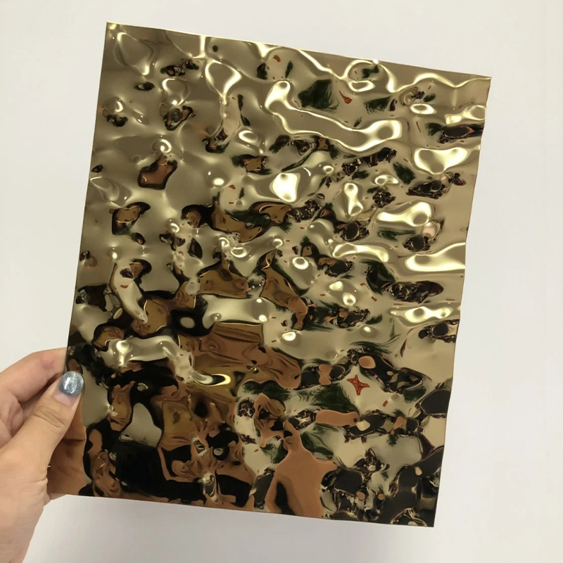 304 316 Mirror Water Wave Stamping Finish Water Ripple Stainless Steel Sheet