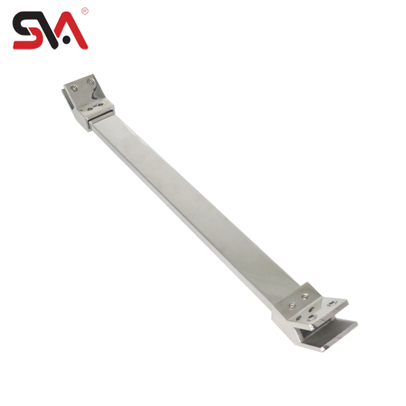 Modern Stainless Steel Square Tube Shower Enclosure Frameless Glass Support Rod Fixed for Bathroom Bedroom