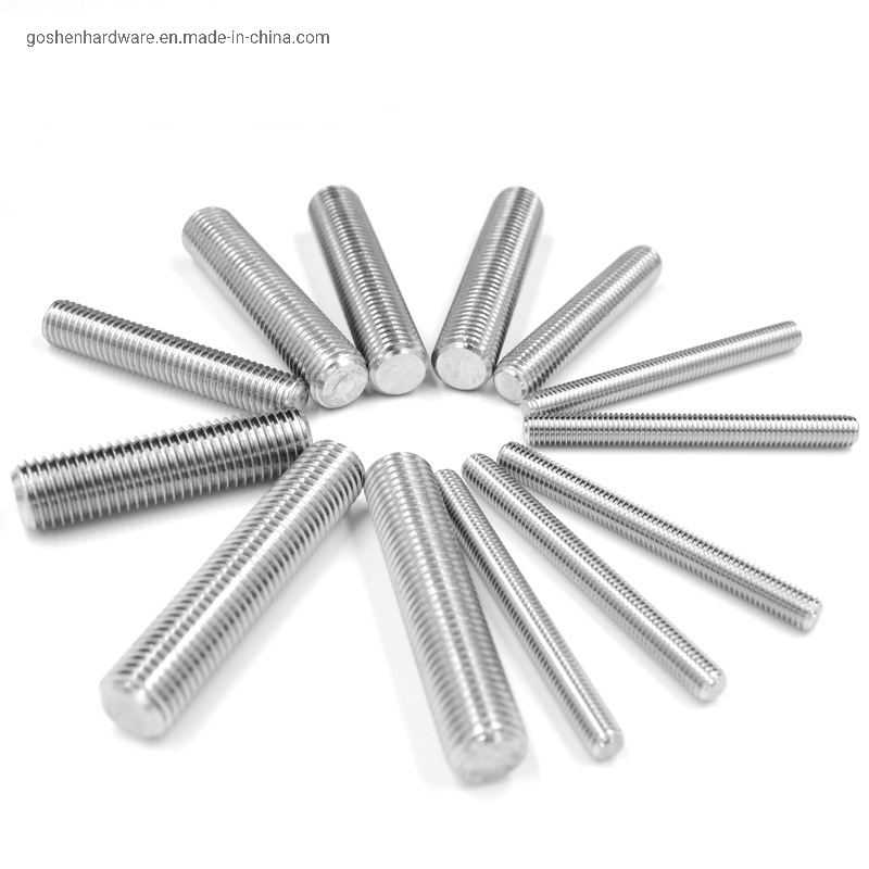 Stainless Steel SS304 or SS316 Thread Rods A2 A4 DIN975 M2-M52 Stud Bolt Threaded Rod Threaded Bar Rod Tie Rod Drill Rod