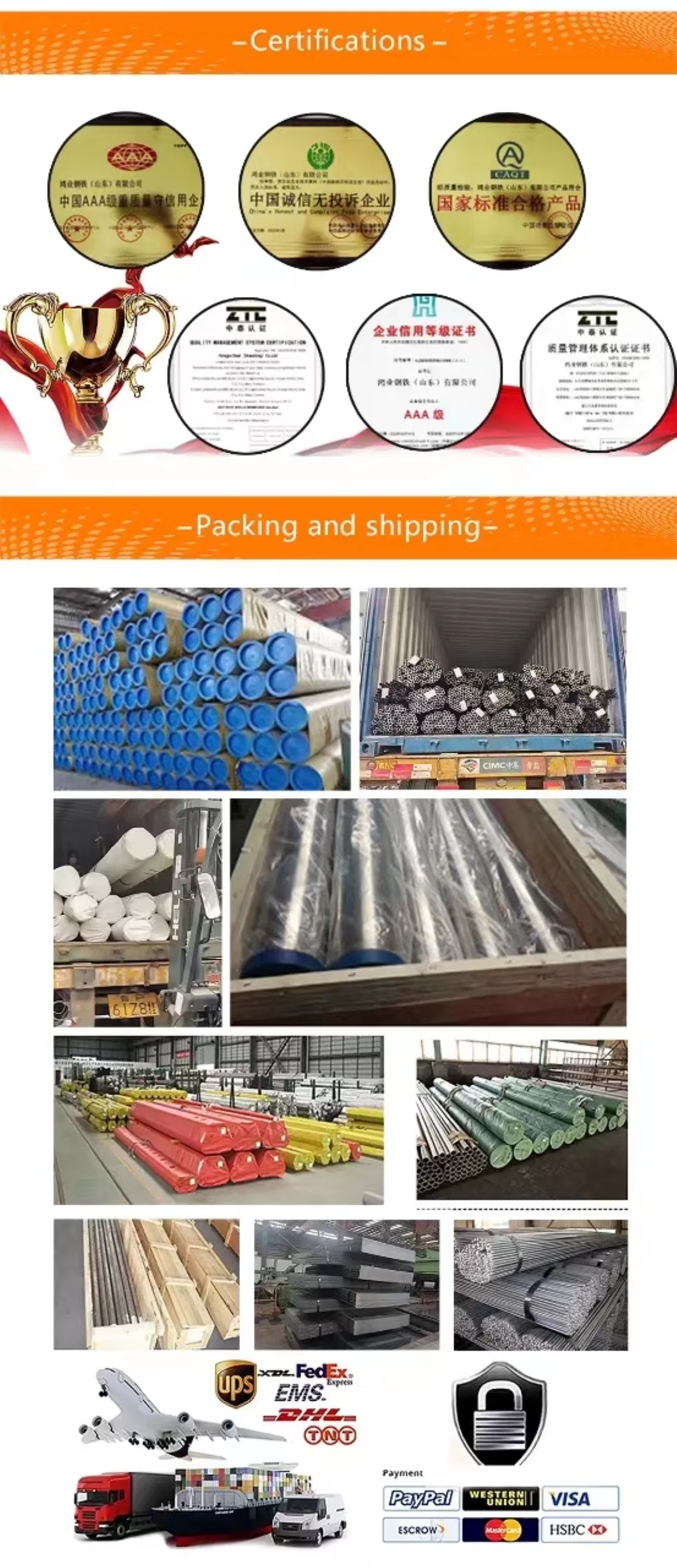 Product Specifications Chart