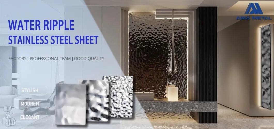 Water Ripple Stainless Steel Sheet Banner