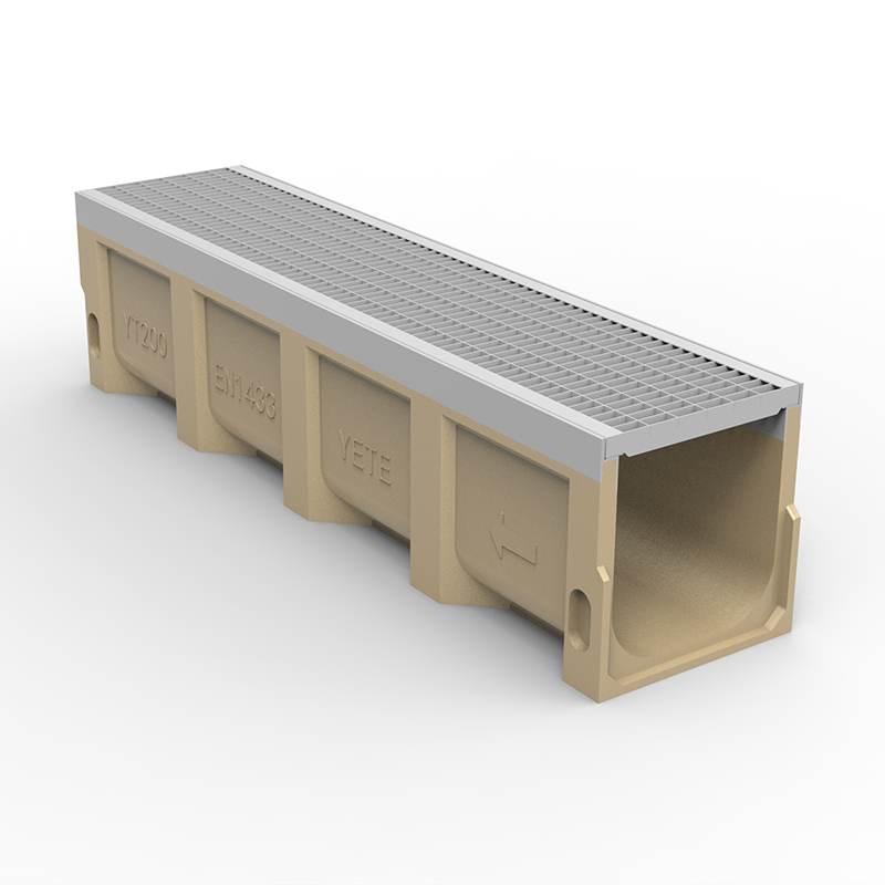 Fast Delivery Polymer Concrete Drainage Channel with Stainless Steel Grille Cover