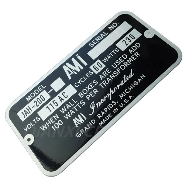 Metal Nameplate 3