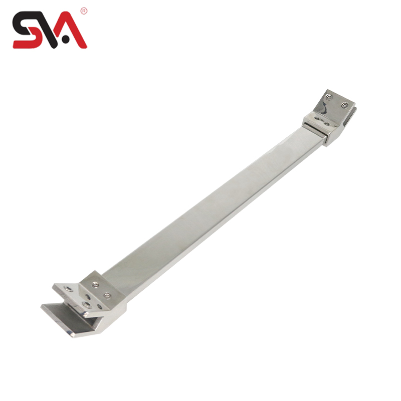 Modern Stainless Steel Square Tube Shower Enclosure Frameless Glass Support Rod Fixed for Bathroom Bedroom