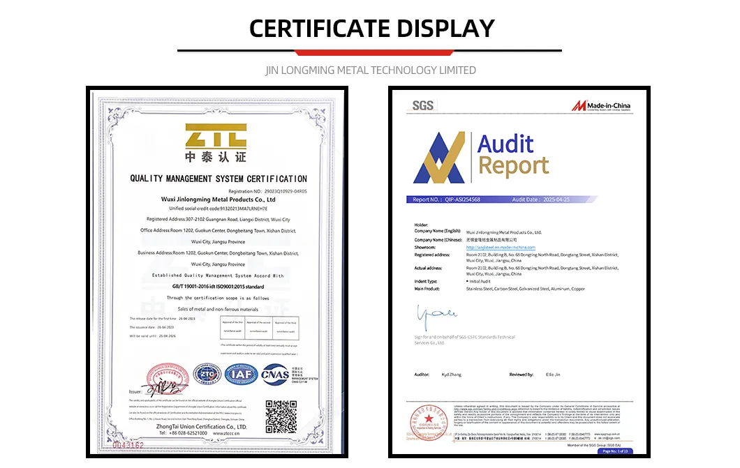 Certifications