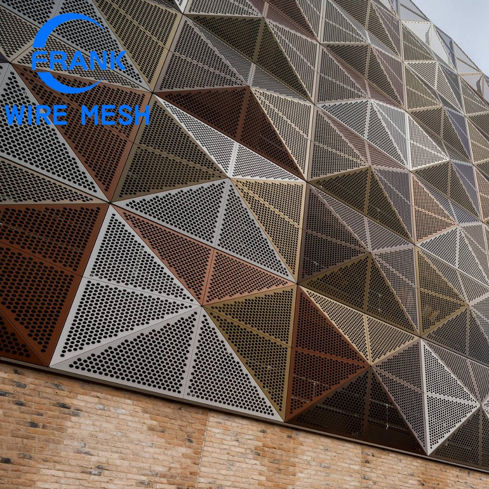 China Factory 304 316 Stainless Steel Powder Coated Punching Aluminum Perforated Metal Sheet for Ventilation and Decorative Building Curtain Wall Screen Panels