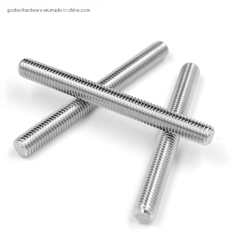 Stainless Steel SS304 or SS316 Thread Rods A2 A4 DIN975 M2-M52 Stud Bolt Threaded Rod Threaded Bar Rod Tie Rod Drill Rod