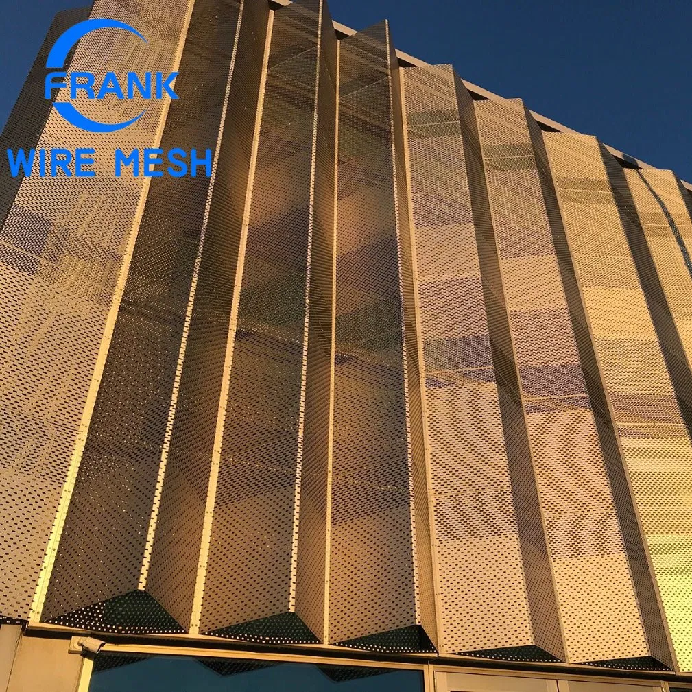 China Factory 304 316 Stainless Steel Powder Coated Punching Aluminum Perforated Metal Sheet for Ventilation and Decorative Building Curtain Wall Screen Panels