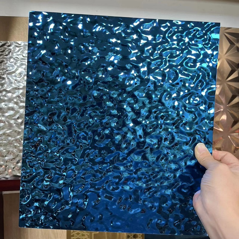 304 316 Mirror Water Wave Stamping Finish Water Ripple Stainless Steel Sheet