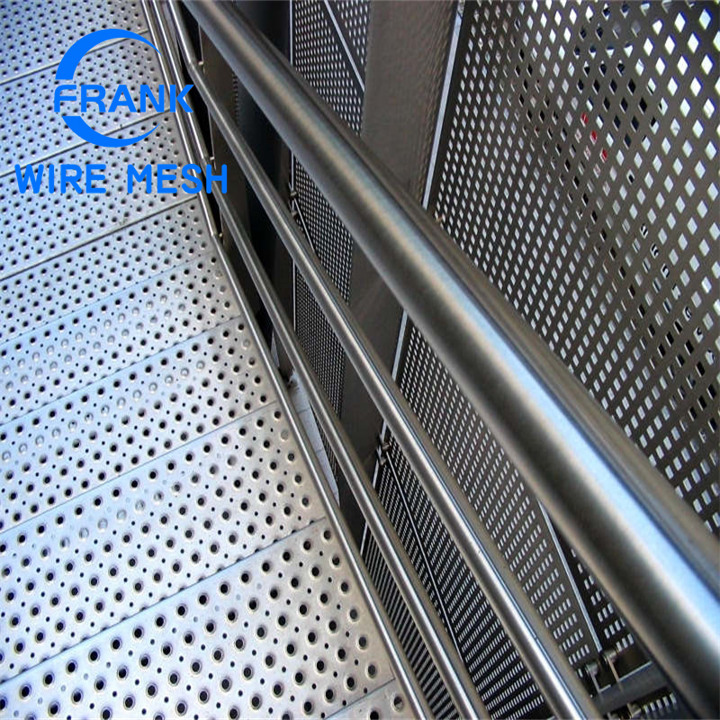 1mm 2mm Small Round Square Hole Aluminum Perforated Plate Decorative Galvanized Stainless Steel Perforated Metal Mesh Sheet for Stair Railing Protection