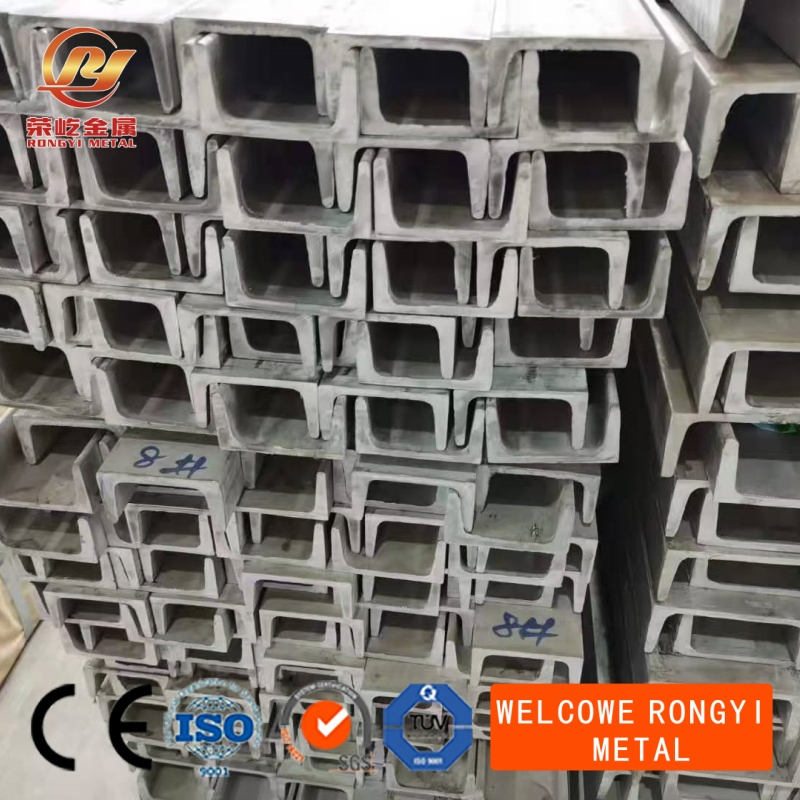 304 Stainless Steel Channel Steel, 316L U-Shaped Steel, C-Shaped Steel, 12# Mechanical Profiles