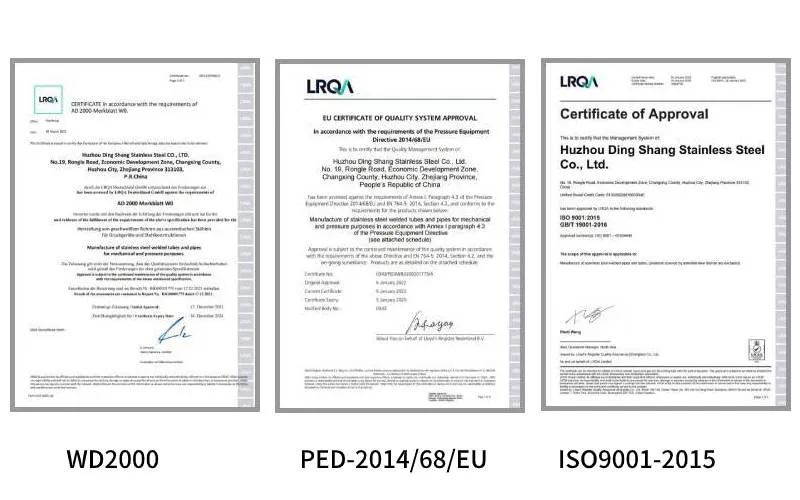 Certificates