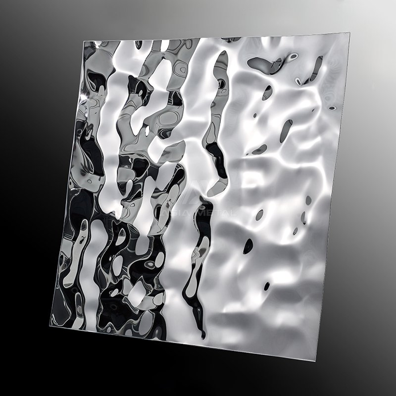 Foshan 304 Decorative Water Ripple Stainless Steel Sheet for Ceiling Installation