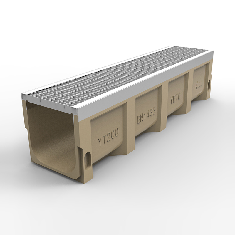 Fast Delivery Polymer Concrete Drainage Channel with Stainless Steel Grille Cover