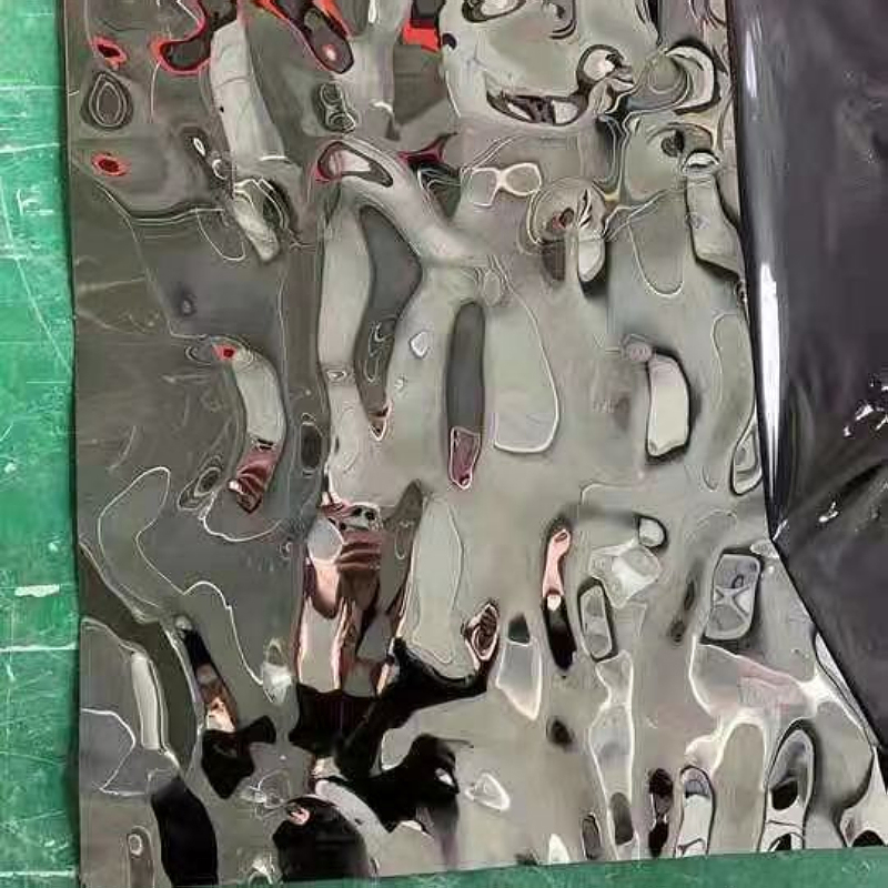 304 316 Mirror Water Wave Stamping Finish Water Ripple Stainless Steel Sheet