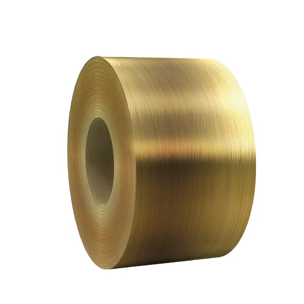 Decorative Sheet Plate No. 4 Brushed Champagne Gold Hairline Vibration Matte Finish Stainless Steel Coil