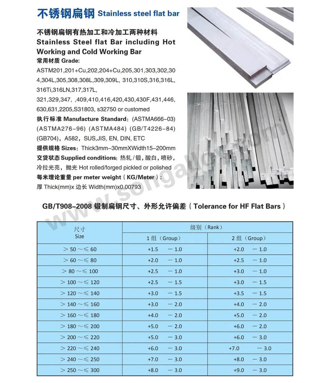 Stainless Steel 304 Flat Plate Bar